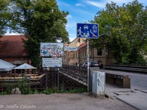 Entrada a la República Independiente de Uzupio