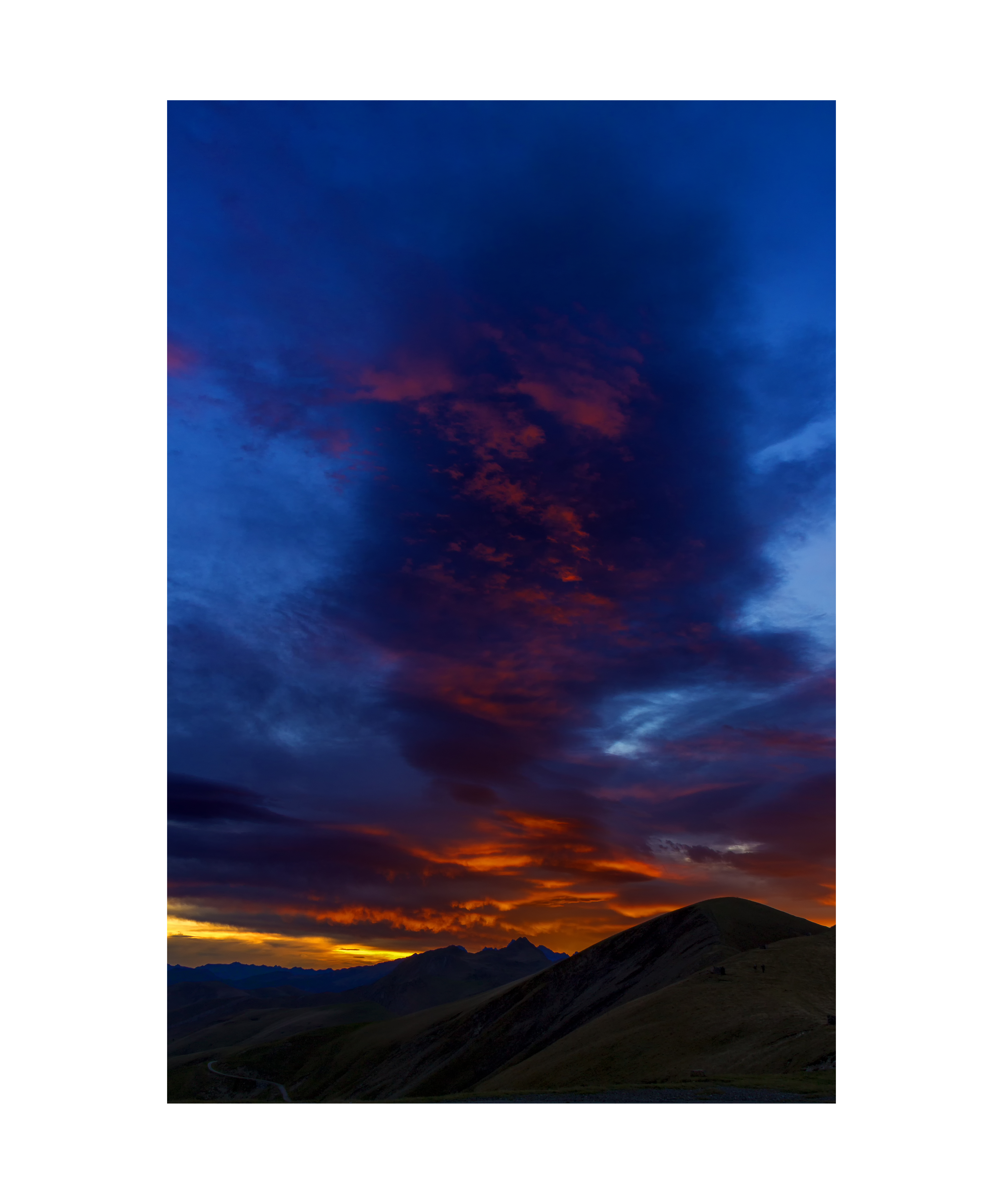 Amanecer en la frontera de Francia