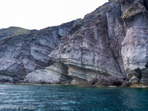 Detalle de los diferentes sedimentos