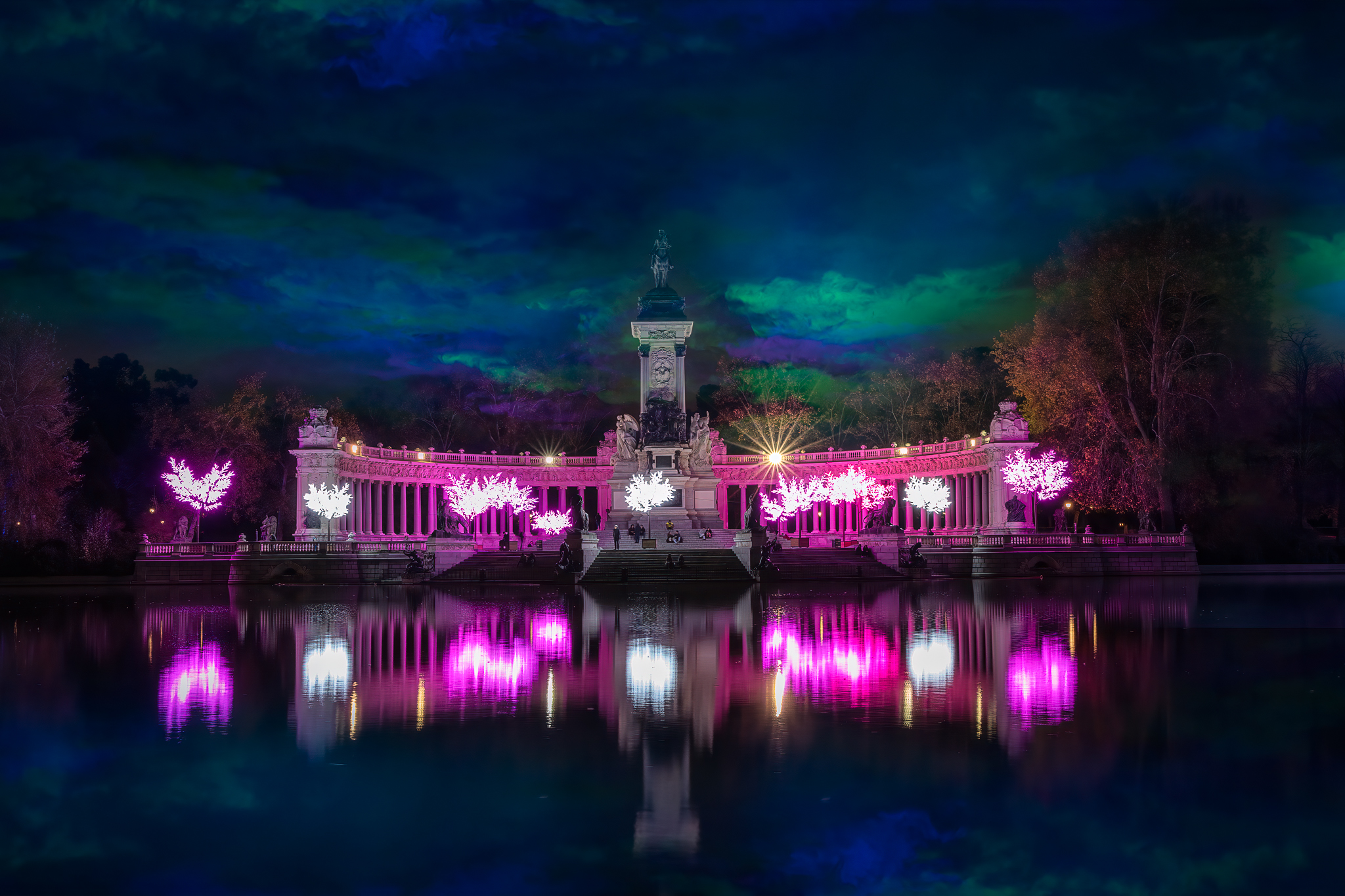 Parque de El Retiro en Navidad
