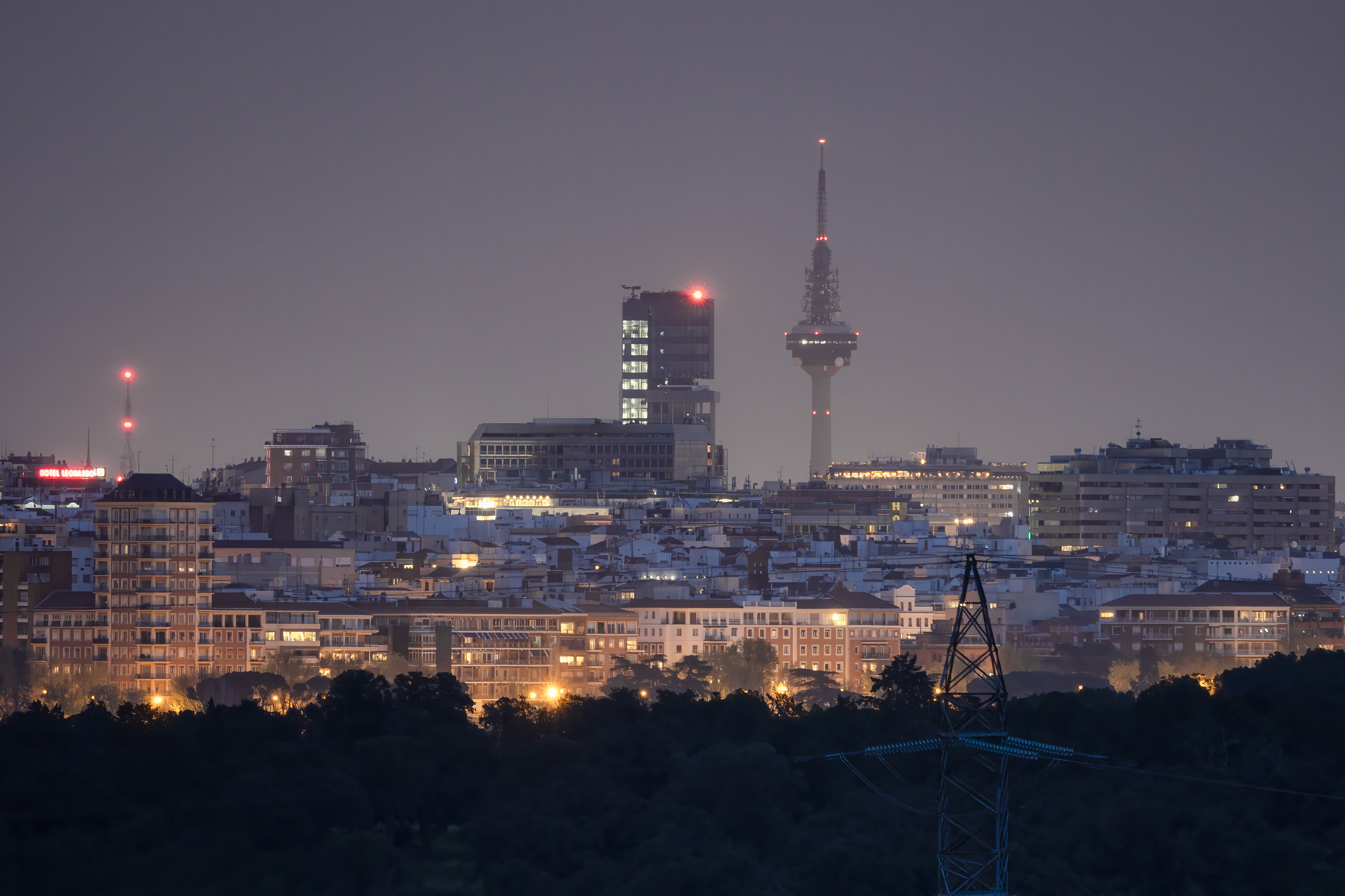 Torrespaña y el skyline de Madrid
