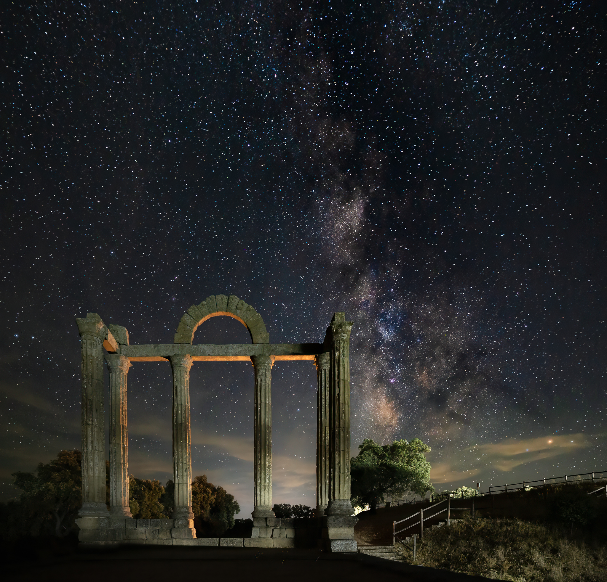 Vía Láctea en el Templo de los Mármoles