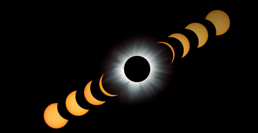 Fases de un eclipse total solar